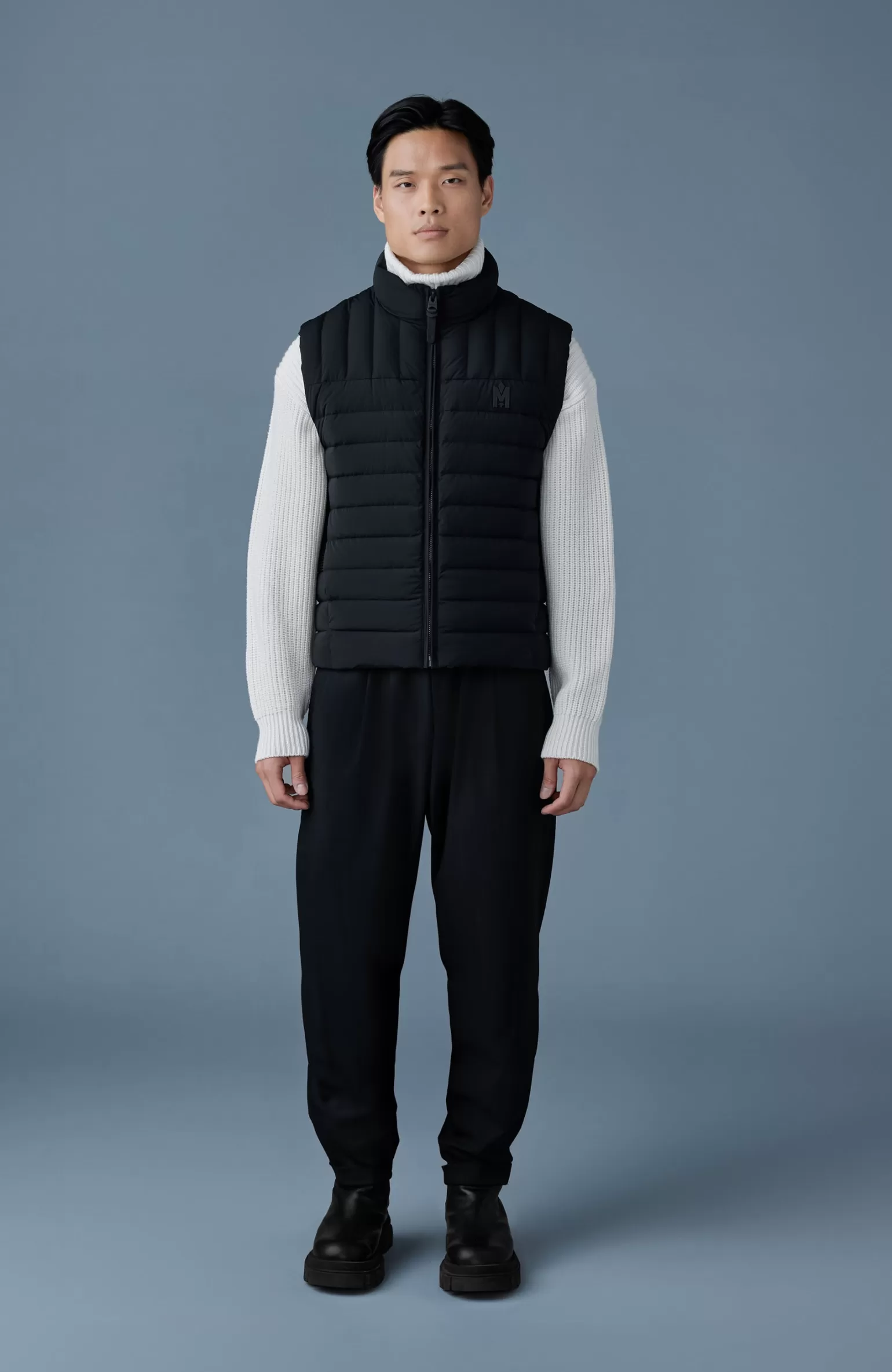 Mackage TITUS Perpendicular channel quilt down vest Black Sale