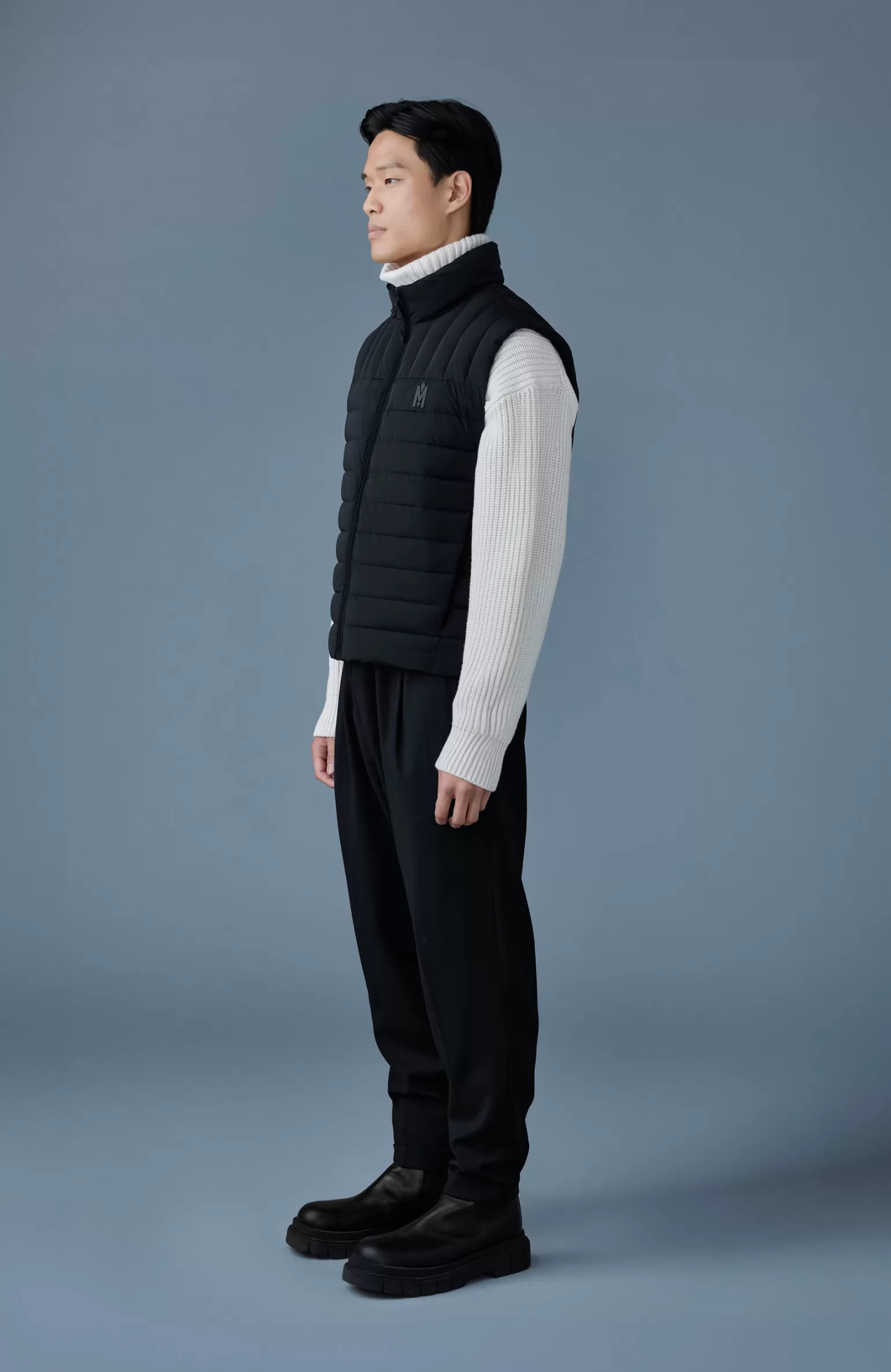 Mackage TITUS Perpendicular channel quilt down vest Black Sale