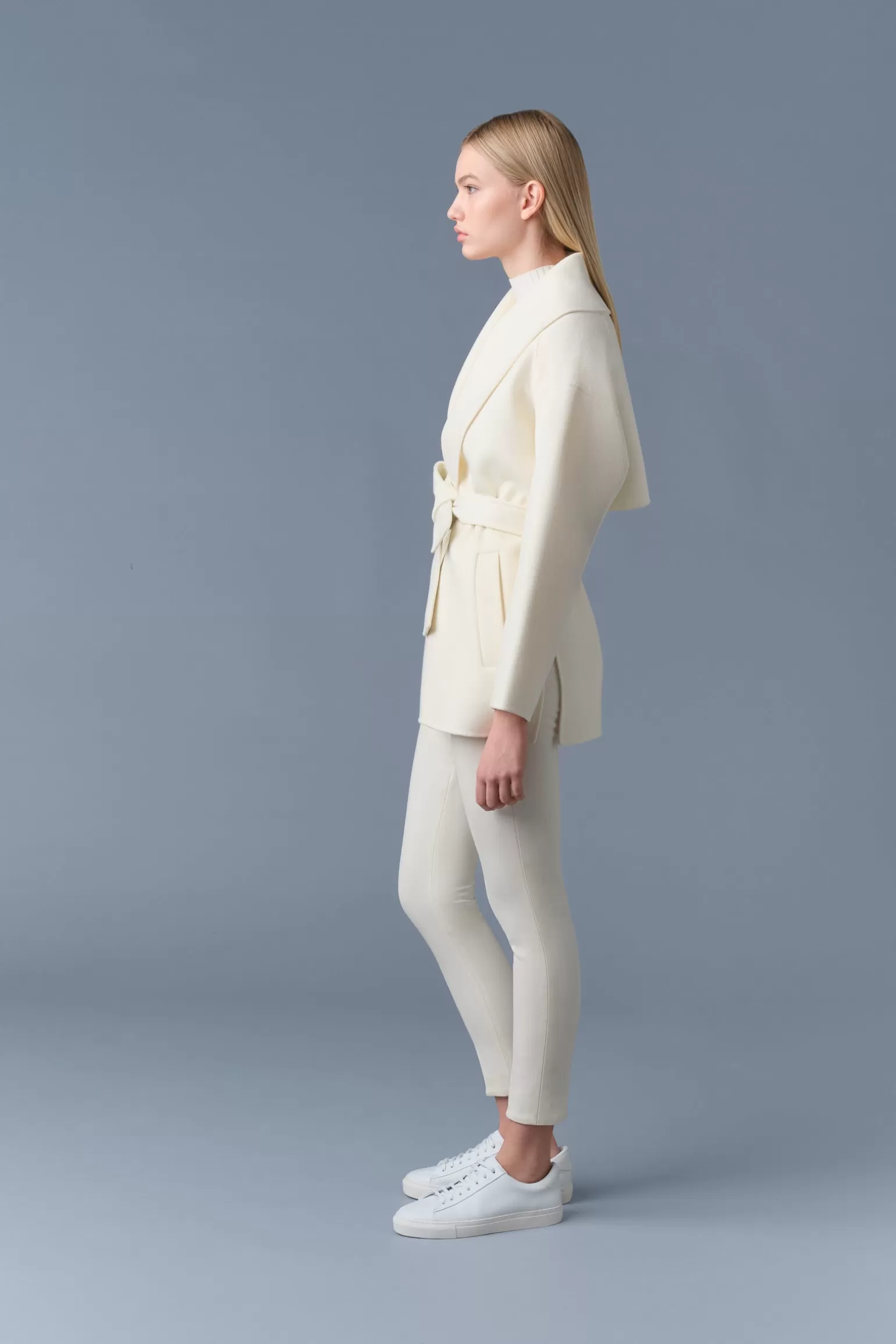 Mackage TYRA Double-Face wool robe jacket Cream Cheap