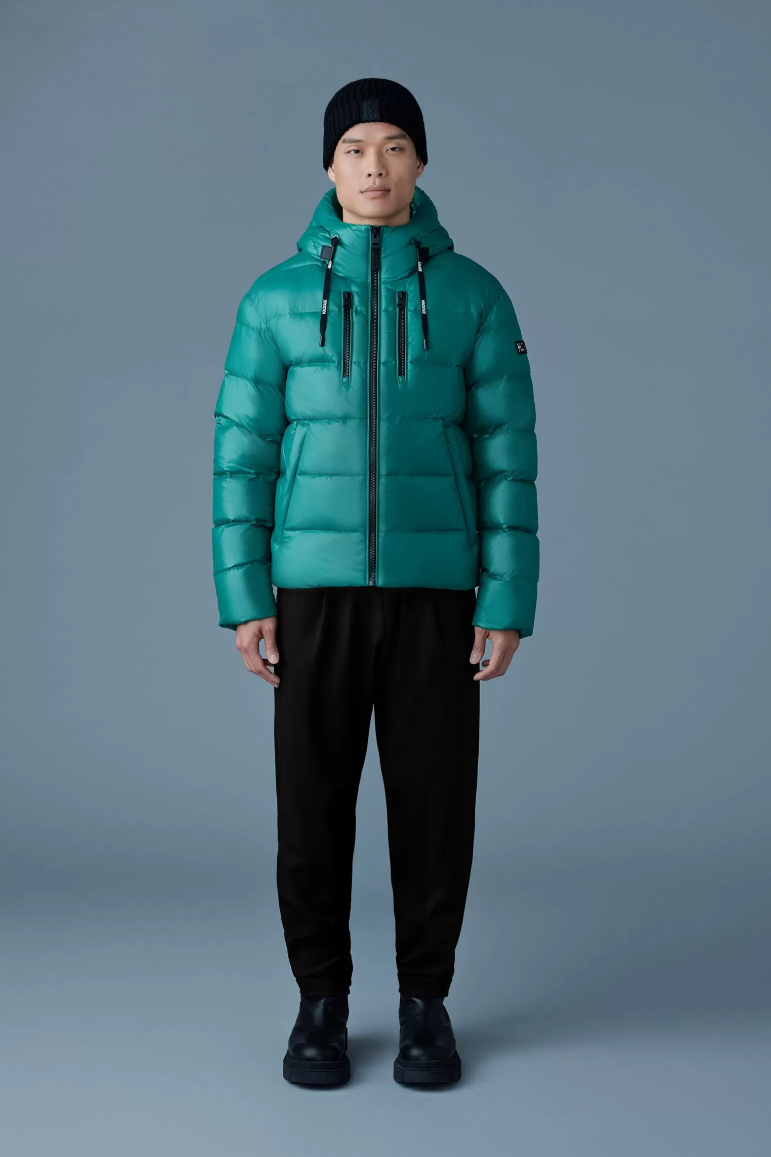 Mackage VICTOR lustrous light down jacket with hood for men Emerald Online
