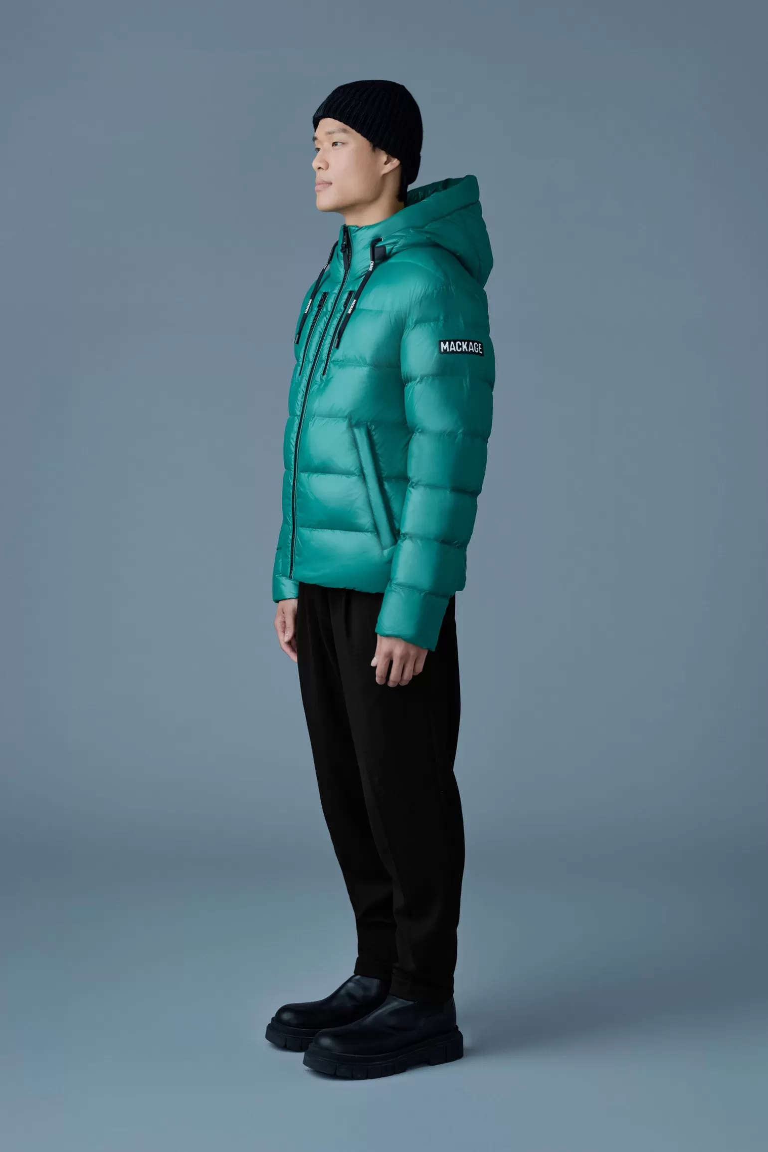 Mackage VICTOR lustrous light down jacket with hood for men Emerald Online