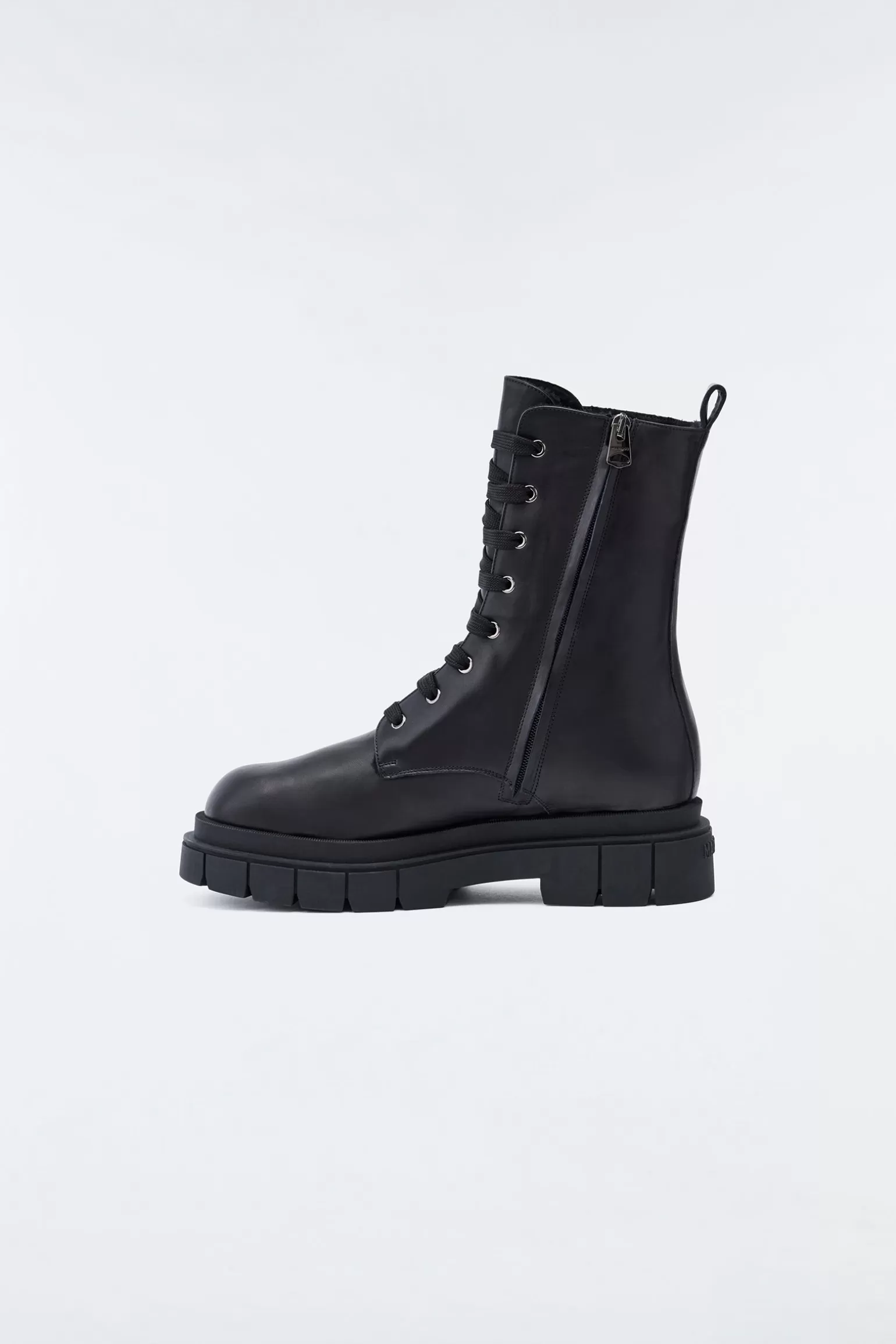 Mackage WARRIOR shearling-lined (R) Leather combat boot for men Black Discount